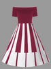 One-shoulder Piano Print Dress