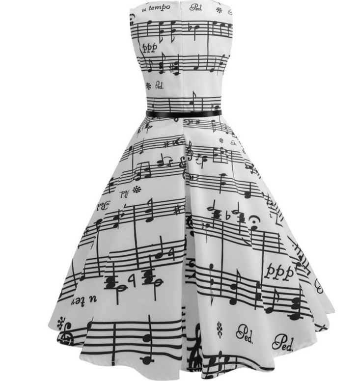 Piano Printed Women Dress