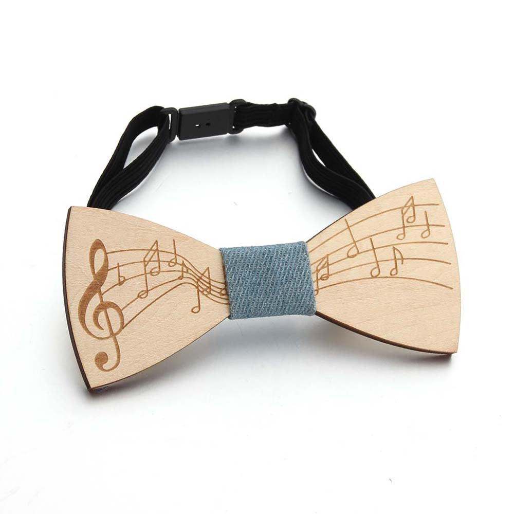 Musical Wooden Bow Tie
